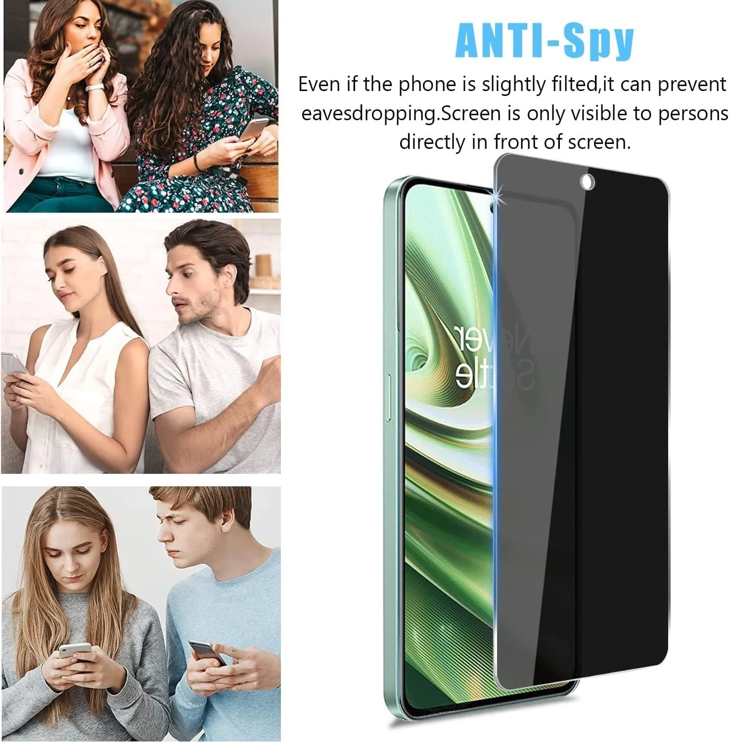 محافظ صفحه نمایش شیشه ای حریم خصوصی EXELLE برای OnePlus 10R 5G و OnePlus Ace 5G، ضد جاسوسی، سختی 9H، محافظ صفحه نمایش شیشه ای حریم خصوصی جلو برای OnePlus 10R / Oneplus Ace محافظ صفحه نمایش شیشه ای حریم خصوصی EXELLE برای OnePlus 10R 5G و OnePlus Ace 5G، ضد جاسوسی، سختی 9H، محافظ صفحه نمایش شیشه ای حریم خصوصی جلو برای OnePlus 10R / Oneplus Ace