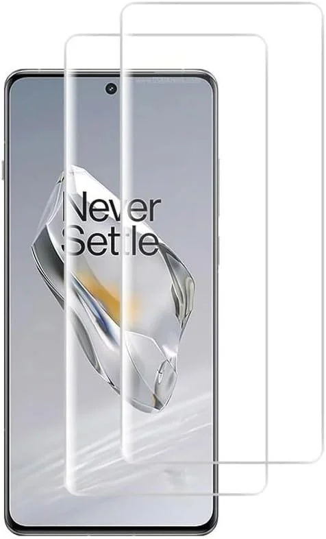 محافظ صفحه نمایش عمومی OnePlus 12، شیشه حرارت دیده [چسب کامل][پوشش کامل] [بدون حباب] [ضد خش] شفاف HD با واکنش بالا برای OnePlus 12 5G (بسته 2 عددی UV Clear)