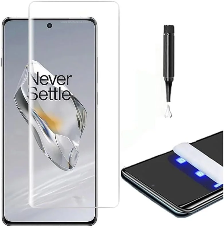محافظ صفحه نمایش عمومی OnePlus 12، شیشه حرارت دیده [چسب کامل][پوشش کامل] [بدون حباب] [ضد خش] شفاف HD با واکنش بالا برای OnePlus 12 5G (بسته 2 عددی UV Clear)