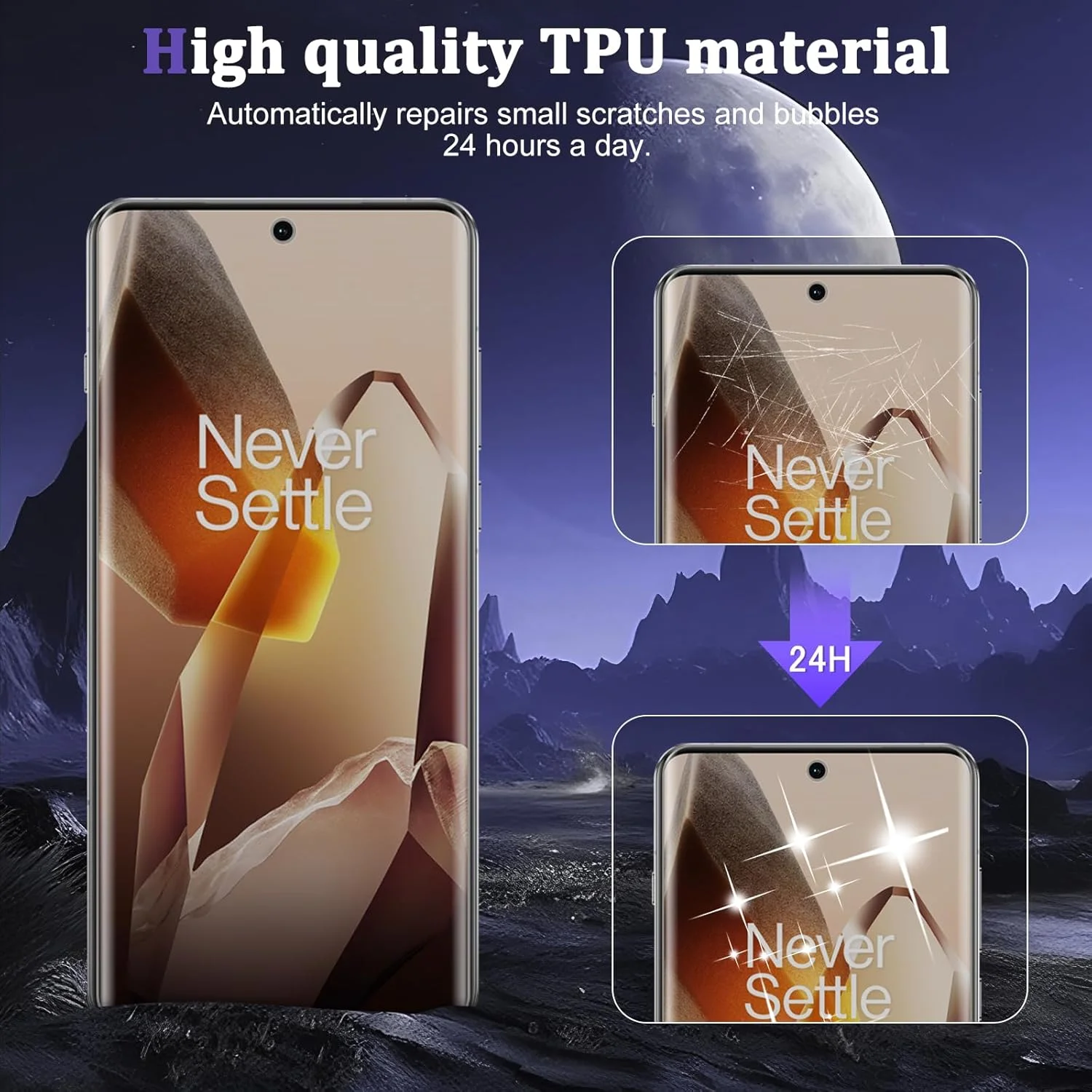 محافظ صفحه نمایش حریم خصوصی HeeYeal سازگار با OnePlus 13 5G، TPU انعطاف پذیر [2 عدد] بدون شیشه، ضد جاسوسی ضد خش، فیلم محافظ نرم برای OnePlus 13 5G
