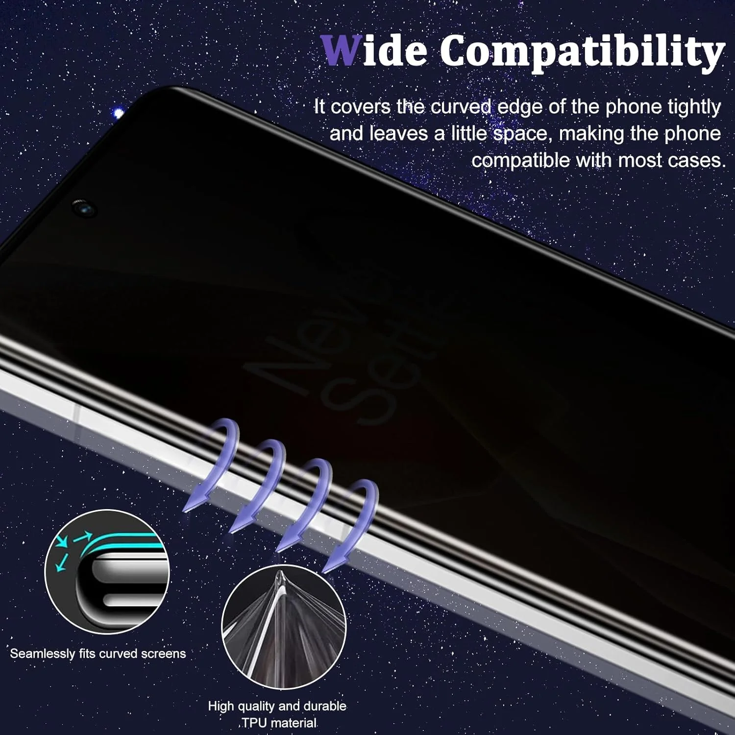 محافظ صفحه نمایش حریم خصوصی HeeYeal سازگار با OnePlus 13 5G، TPU انعطاف پذیر [2 عدد] بدون شیشه، ضد جاسوسی ضد خش، فیلم محافظ نرم برای OnePlus 13 5G