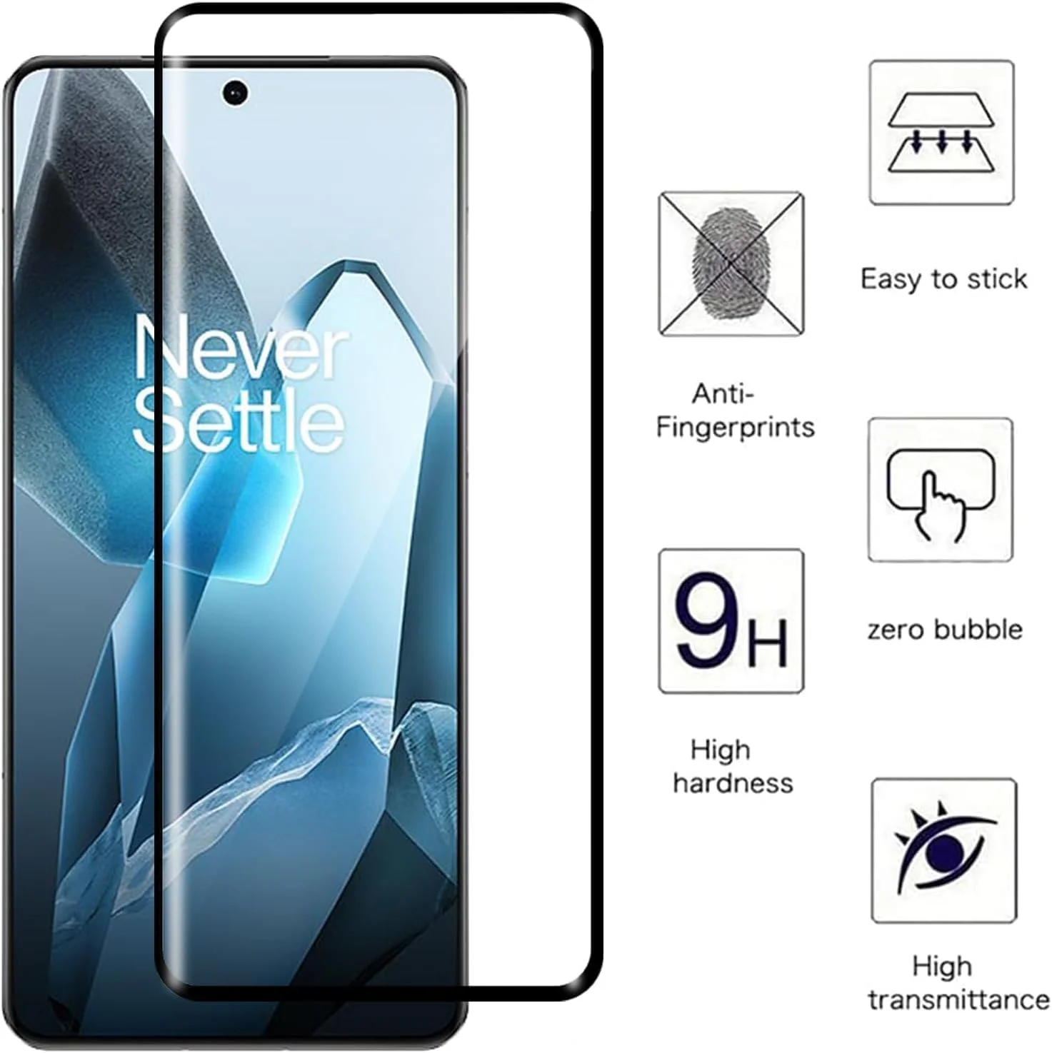 محافظ صفحه نمایش Zubitech برای Oneplus 13 5G، شیشه حرارت دیده با چسب کامل، پوشش لبه به لبه، سختی 9H، ضد اثر انگشت، لبه های گرد منحنی، ضد خش برای 1 + 13 5G محافظ صفحه نمایش Zubitech برای Oneplus 13 5G، شیشه حرارت دیده با چسب کامل، پوشش لبه به لبه، سختی 9H، ضد اثر انگشت، لبه های گرد منحنی، ضد خش برای 1 + 13 5G