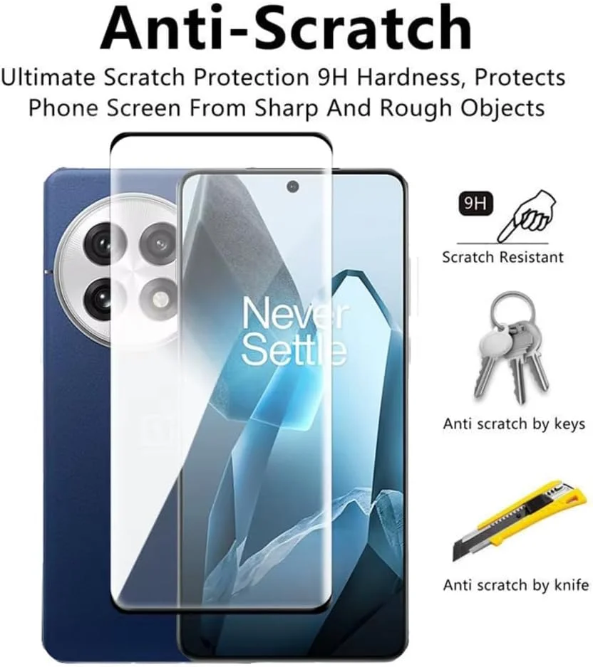 محافظ صفحه نمایش Zubitech برای Oneplus 13 5G، شیشه حرارت دیده با چسب کامل، پوشش لبه به لبه، سختی 9H، ضد اثر انگشت، لبه های گرد منحنی، ضد خش برای 1 + 13 5G محافظ صفحه نمایش Zubitech برای Oneplus 13 5G، شیشه حرارت دیده با چسب کامل، پوشش لبه به لبه، سختی 9H، ضد اثر انگشت، لبه های گرد منحنی، ضد خش برای 1 + 13 5G