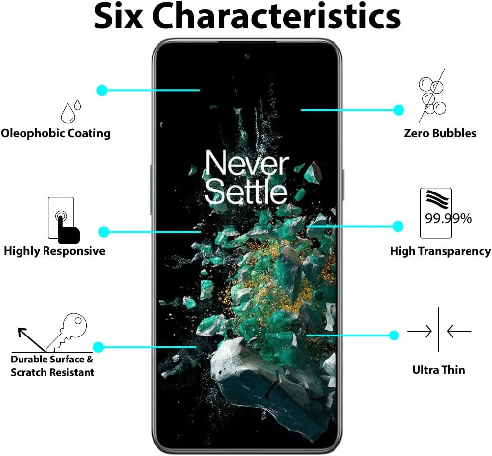 محافظ صفحه نمایش الحتروشی سازگار با OnePlus 10T / OnePlus Ace Pro، شیشه حرارت دیده [ضد تابش نور][پوشش کامل HD][نصب آسان][حساس به لمس][ضد خرد شدن]…