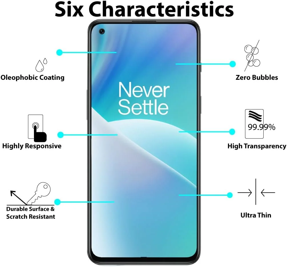 محافظ صفحه نمایش Al-HuTrusHi سازگار با OnePlus Nord N20 5G / OnePlus Nord 2T شیشه حرارت دیده [ضد تابش نور] [پوشش کامل HD] [نصب آسان] [حساس به لمس] [ضد خرد شدن]…