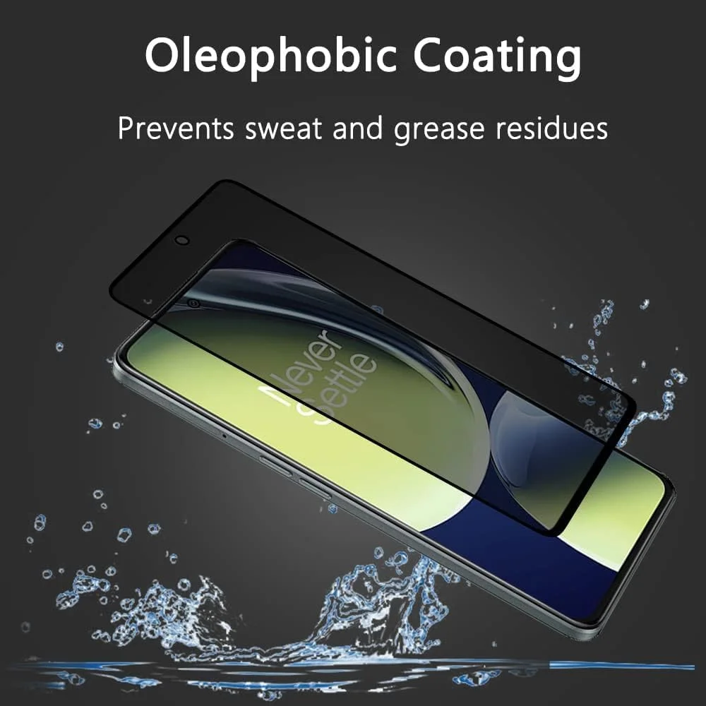 محافظ صفحه نمایش حریم خصوصی شیشه ای برای OnePlus Nord CE 3 Lite 5G، فیلم محافظ صفحه نمایش حریم خصوصی، [سازگار با قاب] [سختی 9H] [ضد خش] فیلم شیشه ای حریم خصوصی برای OnePlus Nord CE 3 Lite