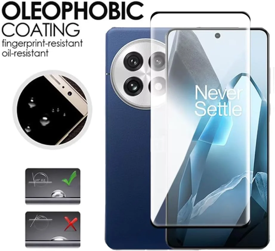 محافظ صفحه نمایش Zubitech برای Oneplus 13 5G، شیشه حرارت دیده با چسب کامل، پوشش لبه به لبه، سختی 9H، ضد اثر انگشت، لبه های گرد منحنی، ضد خش برای 1 + 13 5G محافظ صفحه نمایش Zubitech برای Oneplus 13 5G، شیشه حرارت دیده با چسب کامل، پوشش لبه به لبه، سختی 9H، ضد اثر انگشت، لبه های گرد منحنی، ضد خش برای 1 + 13 5G