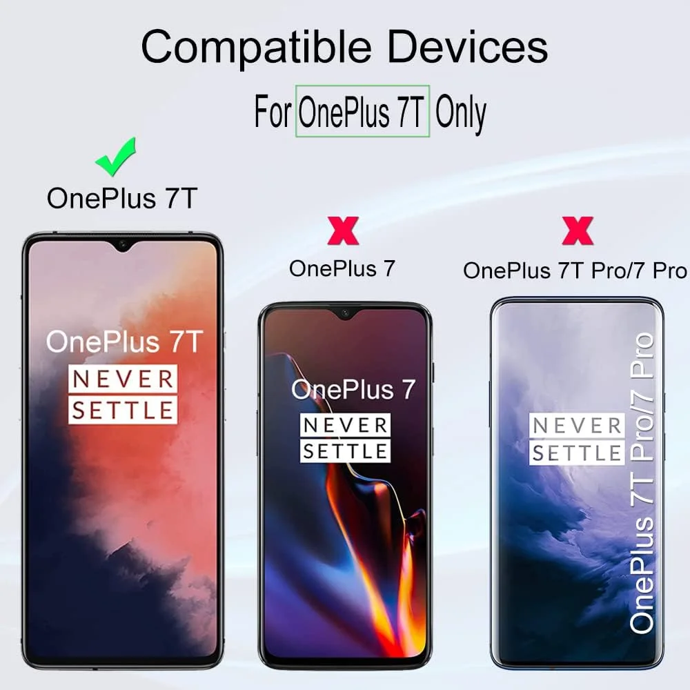 محافظ صفحه نمایش Ibywind برای OnePlus 7T سایز 6.55 اینچ، بسته 2 عددی شیشه حرارت دیده با سختی 9H، همراه با 1 عدد محافظ لنز دوربین، 1 عدد برچسب فیبر کربن پشت، نصب آسان