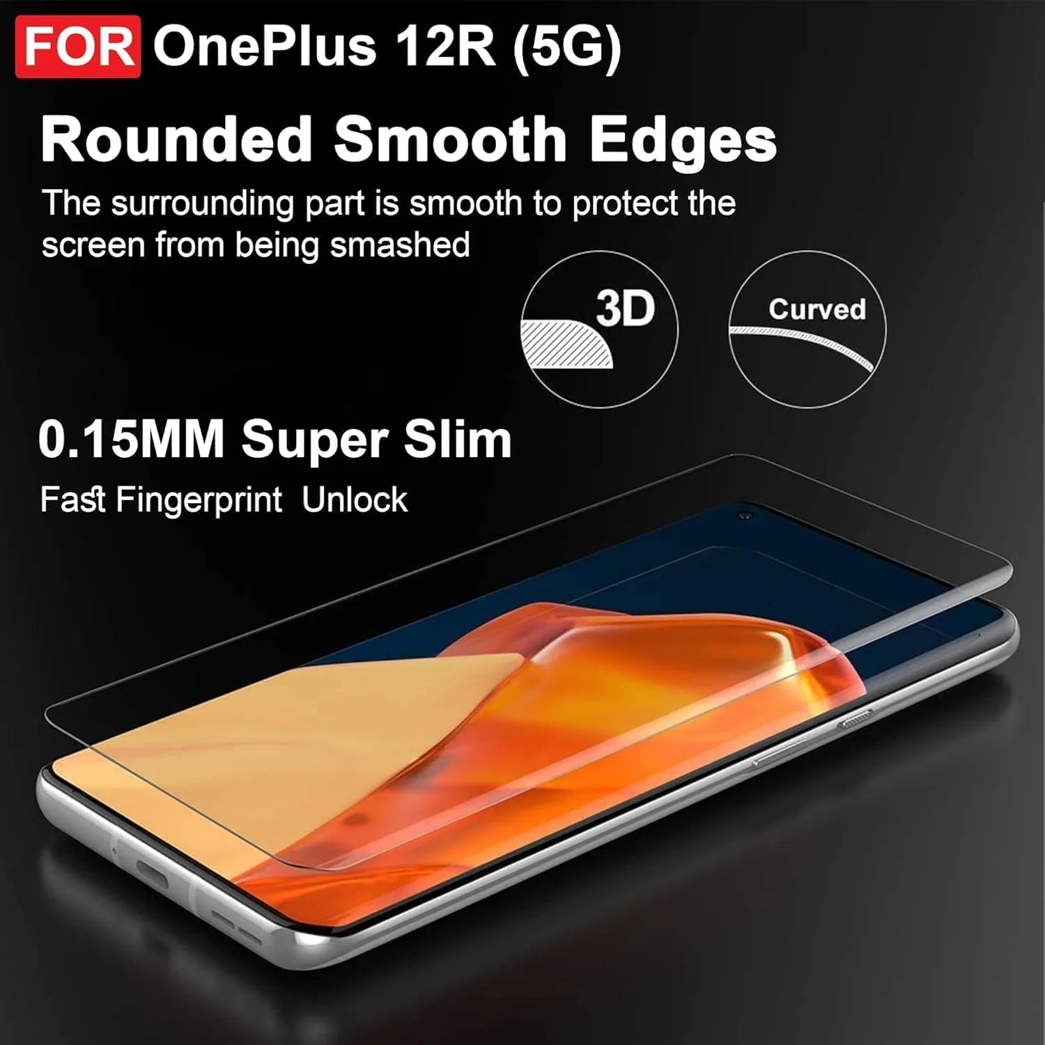 محافظ صفحه نمایش شیشه ای حرارتی UV ماز مناسب برای وان پلاس 12R (5G)، کیفیت فول اچ دی، پوشش کامل لبه به لبه، کیت نصب آسان، شفاف محافظ صفحه نمایش شیشه ای حرارتی UV ماز مناسب برای وان پلاس 12R (5G)، کیفیت فول اچ دی، پوشش کامل لبه به لبه، کیت نصب آسان، شفاف