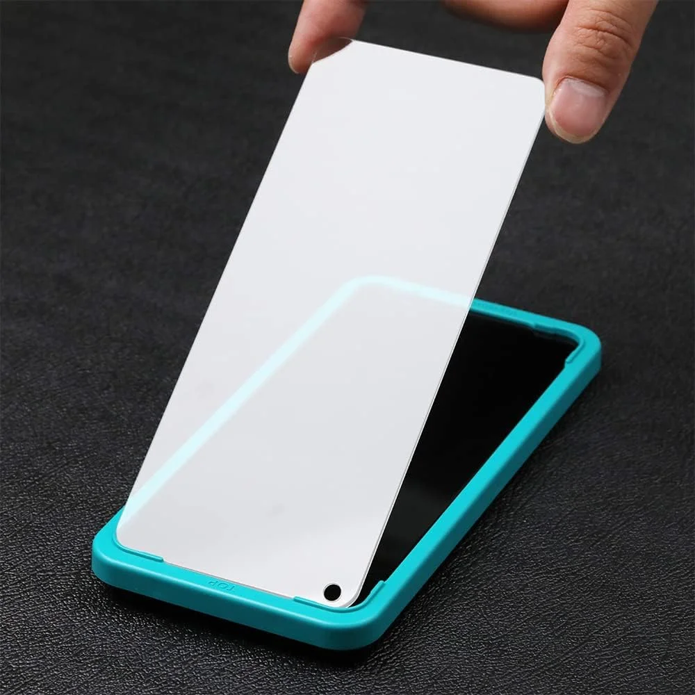 محافظ صفحه نمایش Ibywind برای OnePlus Nord 2T 5G (6.43 اینچ)، شامل 2 عدد شیشه حرارت دیده، 1 عدد محافظ لنز دوربین، 1 عدد فیلم فیبر کربنی پشتی [حسگر اثر انگشت، نصب آسان]