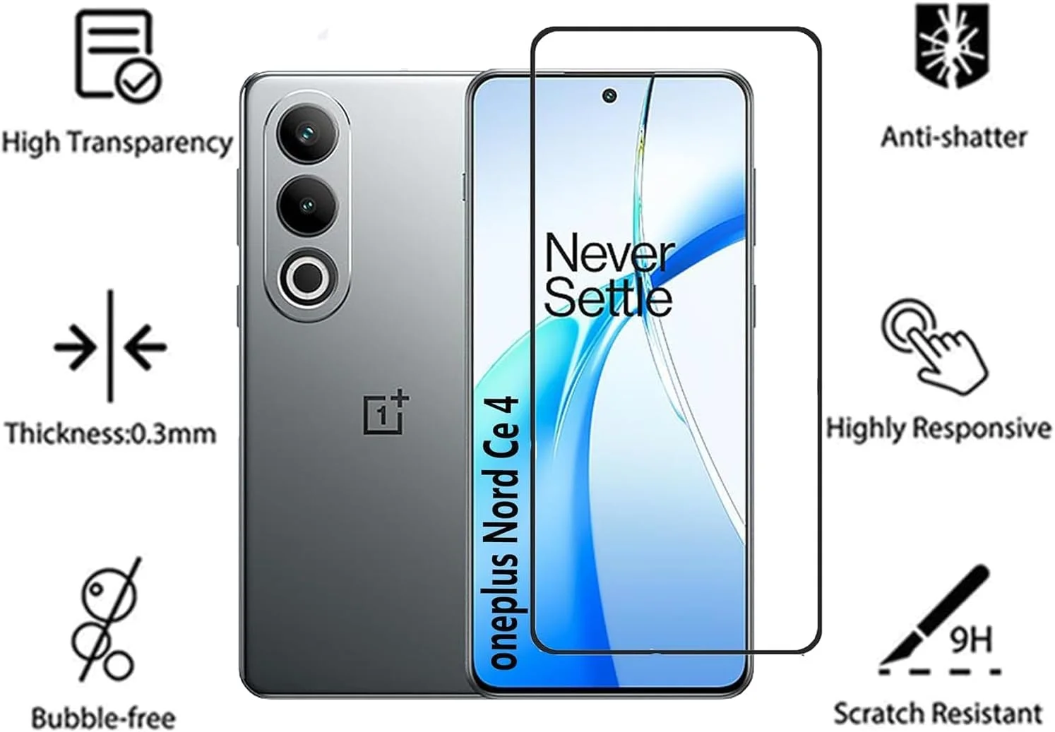 محافظ صفحه نمایش Zubitech برای Oneplus Nord CE 4 5G، محافظ صفحه شیشه ای حرارت دیده، شیشه لبه به لبه ضد اثر انگشت، شیشه صفحه نمایش ضد خش سه بعدی برای Oneplus Nord CE 4 محافظ صفحه نمایش Zubitech برای Oneplus Nord CE 4 5G، محافظ صفحه شیشه ای حرارت دیده، شیشه لبه به لبه ضد اثر انگشت، شیشه صفحه نمایش ضد خش سه بعدی برای Oneplus Nord CE 4