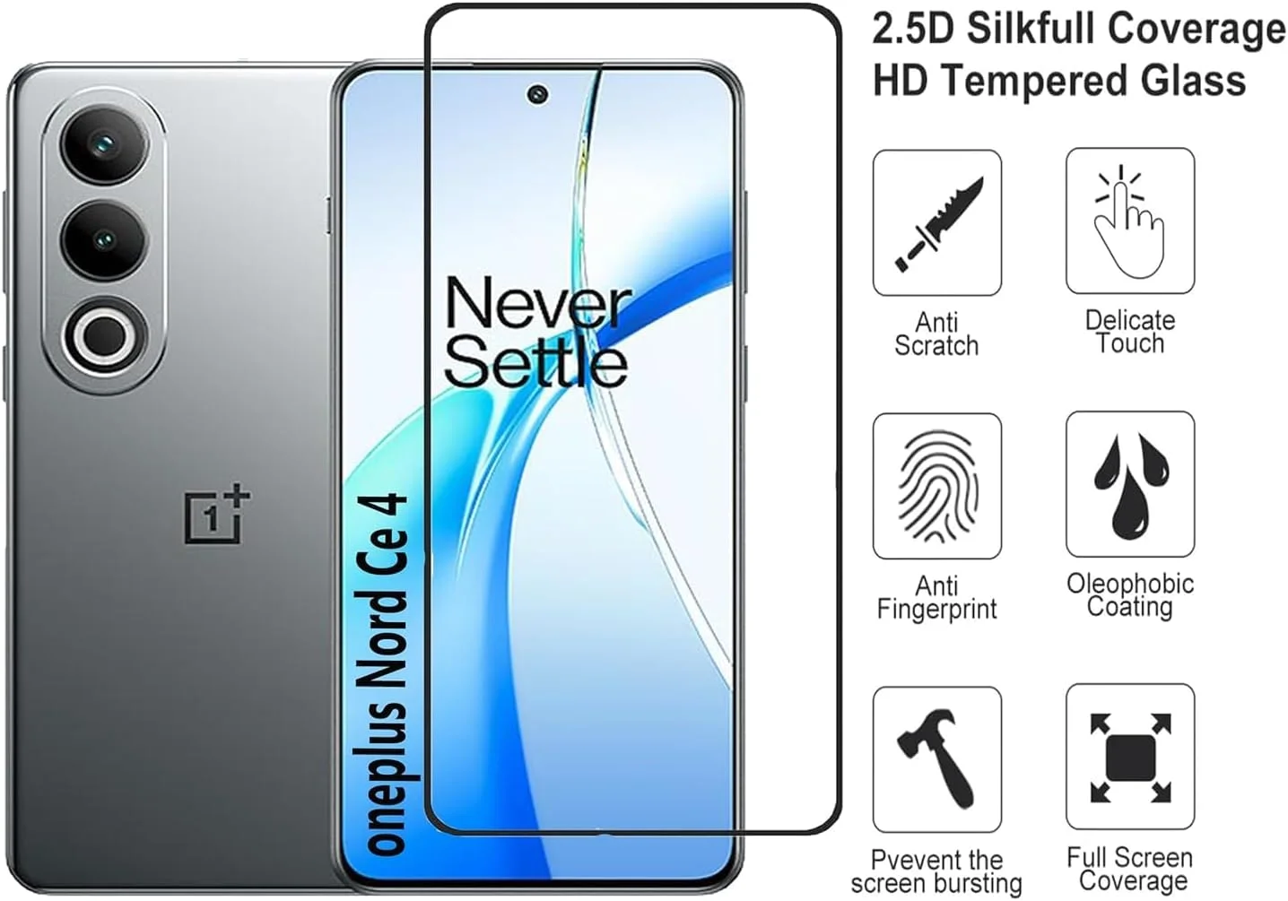 محافظ صفحه نمایش Zubitech برای Oneplus Nord CE 4 5G، محافظ صفحه شیشه ای حرارت دیده، شیشه لبه به لبه ضد اثر انگشت، شیشه صفحه نمایش ضد خش سه بعدی برای Oneplus Nord CE 4 محافظ صفحه نمایش Zubitech برای Oneplus Nord CE 4 5G، محافظ صفحه شیشه ای حرارت دیده، شیشه لبه به لبه ضد اثر انگشت، شیشه صفحه نمایش ضد خش سه بعدی برای Oneplus Nord CE 4