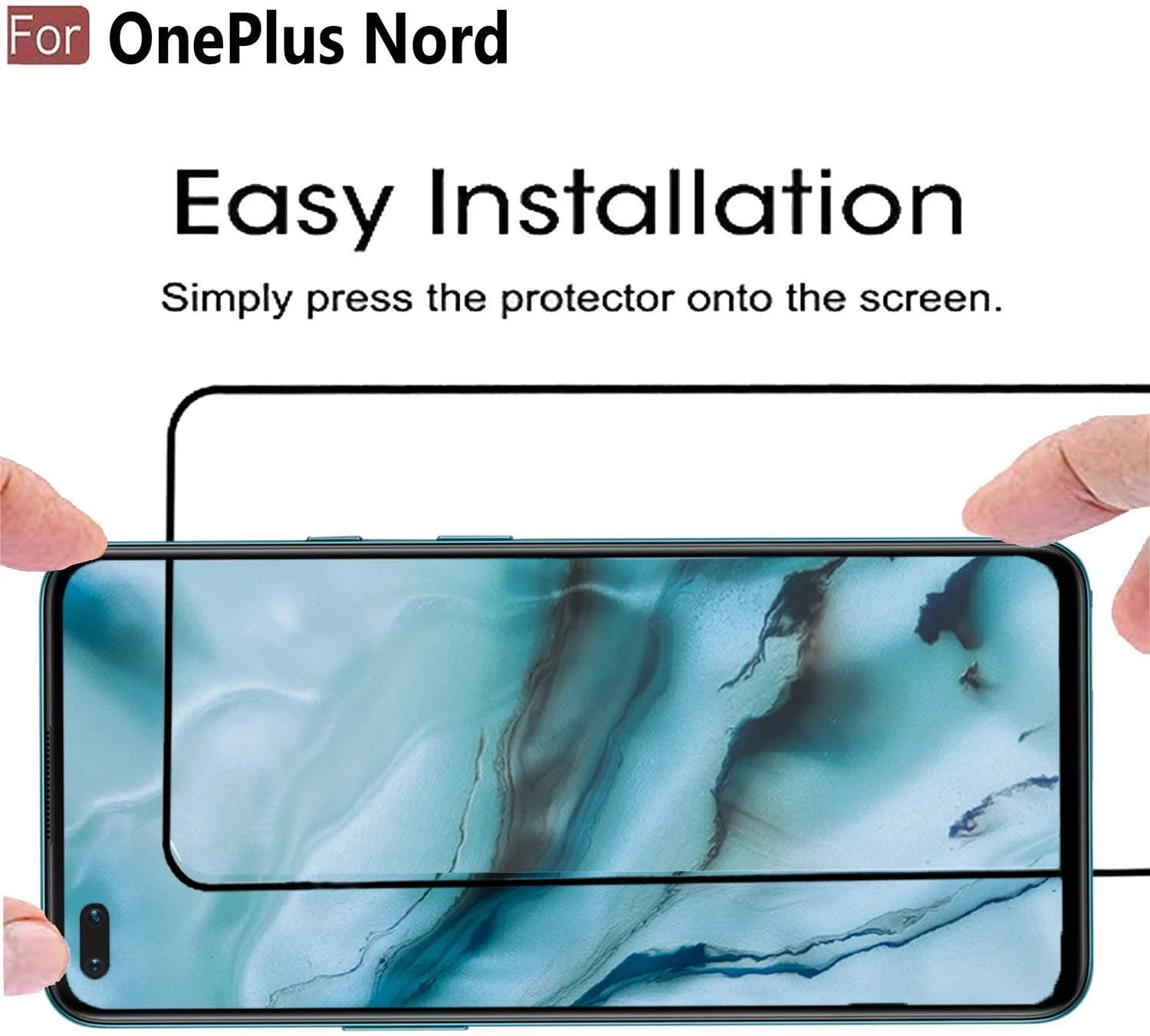 محافظ صفحه نمایش شیشه ای با چسب کامل و ضد انفجار برای OnePlus Nord توسط Nice.Store.UAE محافظ صفحه نمایش شیشه ای با چسب کامل و ضد انفجار برای OnePlus Nord توسط Nice.Store.UAE