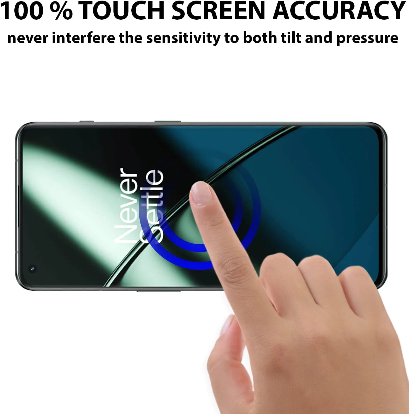 محافظ صفحه نمایش Al-HuTrusHi سازگار با محافظ صفحه نمایش OnePlus 11 شیشه حرارت دیده [ضد تابش نور] [پوشش کامل HD] [نصب آسان] [سختی 9H] [حساس به لمس] [ضد خرد شدن] چسب کامل