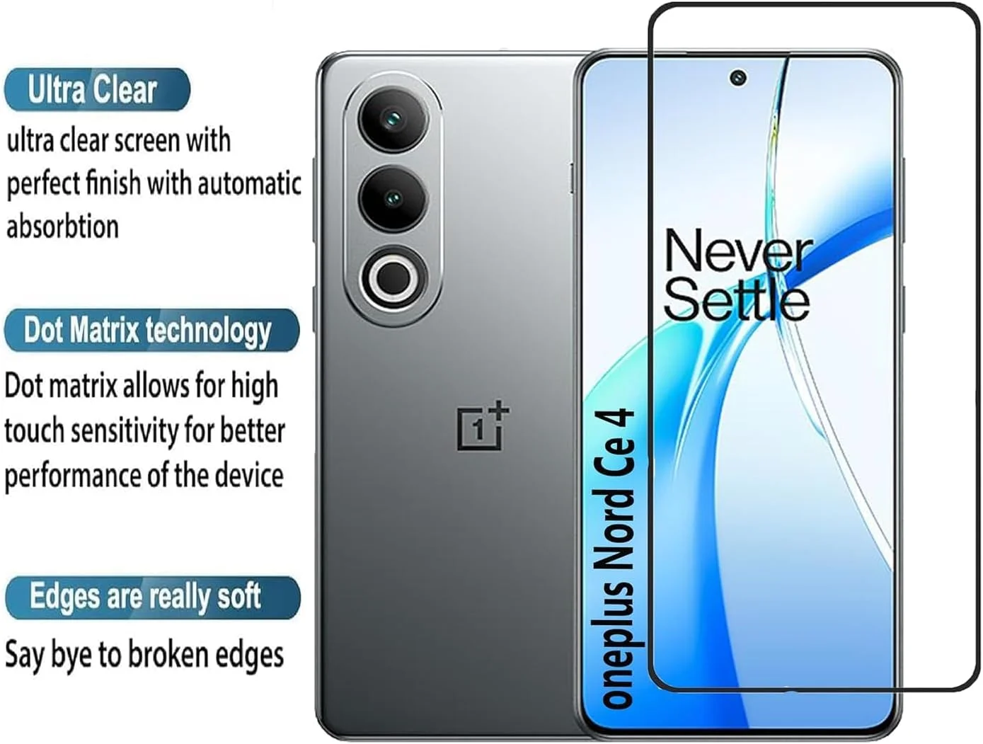 محافظ صفحه نمایش Zubitech برای Oneplus Nord CE 4 5G، محافظ صفحه شیشه ای حرارت دیده، شیشه لبه به لبه ضد اثر انگشت، شیشه صفحه نمایش ضد خش سه بعدی برای Oneplus Nord CE 4 محافظ صفحه نمایش Zubitech برای Oneplus Nord CE 4 5G، محافظ صفحه شیشه ای حرارت دیده، شیشه لبه به لبه ضد اثر انگشت، شیشه صفحه نمایش ضد خش سه بعدی برای Oneplus Nord CE 4