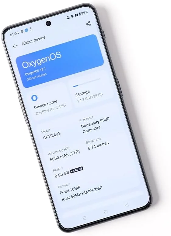 محافظ صفحه نمایش Ibywind برای OnePlus Nord 3 5G (6.74 اینچ)، شامل 2 عدد شیشه حرارت دیده، 1 عدد محافظ لنز دوربین، 1 عدد فیلم فیبر کربن پشتی [حسگر اثر انگشت، نصب آسان، ضد خش، فوق العاده شفاف، 9H]