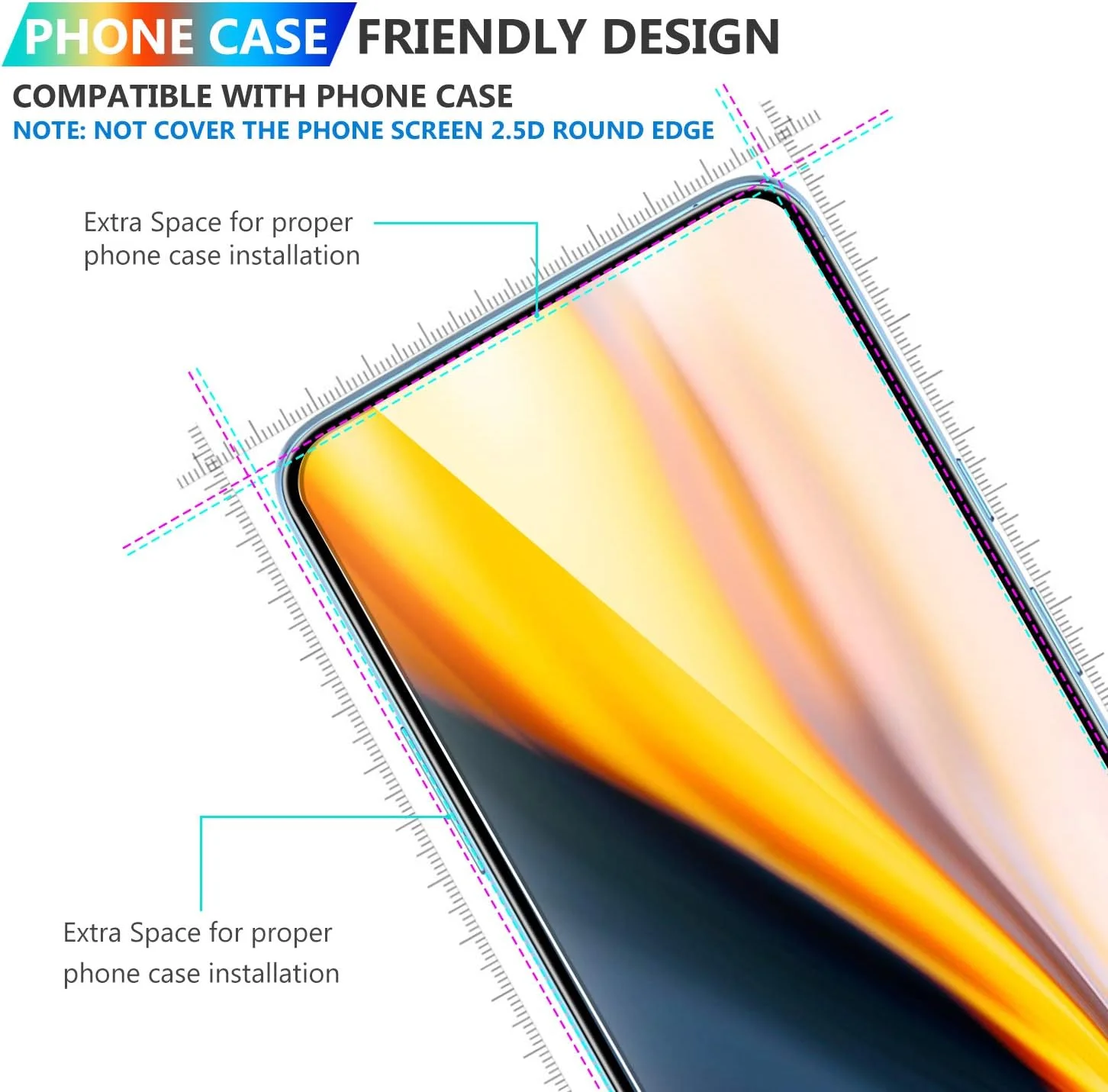 محافظ صفحه نمایش شیشه ای ELTD برای OnePlus 7 Pro، [سختی 9H]، فیلم محافظ [پوشش کامل]، محافظ شیشه ای حرارت دیده شفاف HD ضد خرد شدن گوشی هوشمند (مشکی) (1 عدد)