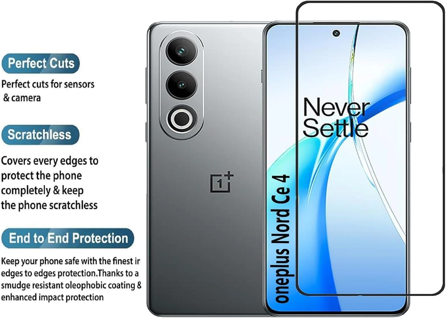 محافظ صفحه نمایش Zubitech برای Oneplus Nord CE 4 5G، محافظ صفحه شیشه ای حرارت دیده، شیشه لبه به لبه ضد اثر انگشت، شیشه صفحه نمایش ضد خش سه بعدی برای Oneplus Nord CE 4 محافظ صفحه نمایش Zubitech برای Oneplus Nord CE 4 5G، محافظ صفحه شیشه ای حرارت دیده، شیشه لبه به لبه ضد اثر انگشت، شیشه صفحه نمایش ضد خش سه بعدی برای Oneplus Nord CE 4