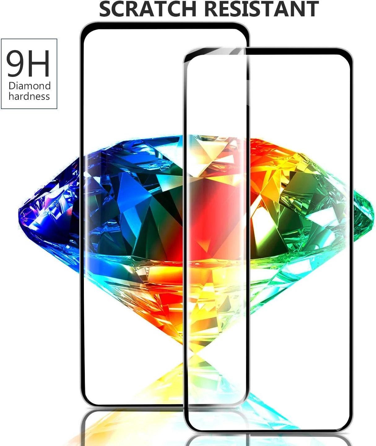 محافظ صفحه نمایش شیشه ای ELTD برای OnePlus 7 Pro، [سختی 9H]، فیلم محافظ [پوشش کامل]، محافظ شیشه ای حرارت دیده شفاف HD ضد خرد شدن گوشی هوشمند (مشکی) (1 عدد)