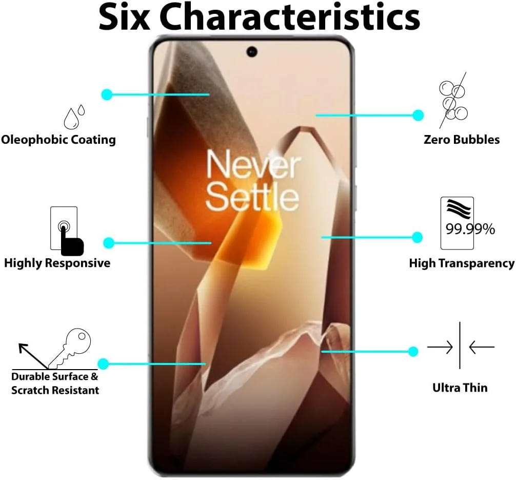 Al-HuTrusHi Screen protector compatible with OnePlus 13R / OnePlus Ace 5 / OnePlus Ace 5 Pro Screen Protector Tempered Glass [HD Full Coverage][Easy Installation][Touch Sensitive][ Anti-Shatter]