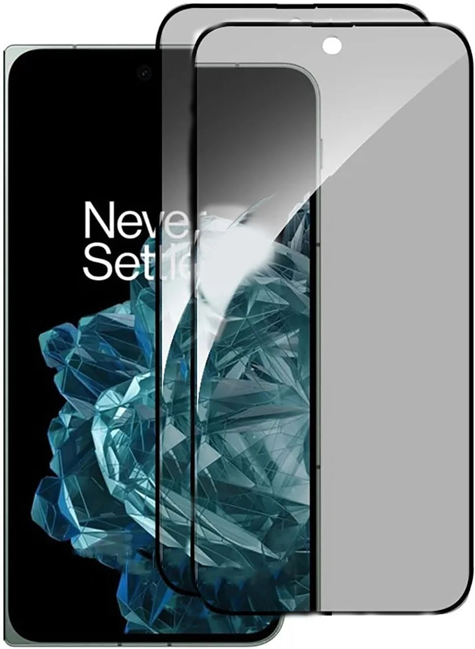 محافظ صفحه نمایش حریم خصوصی PUCHEN شیشه حرارت دیده سازگار با OnePlus Open، پوشش کامل ضد جاسوسی، سختی 9H، لمس صاف، بدون حباب (ONEPLUS OPEN)