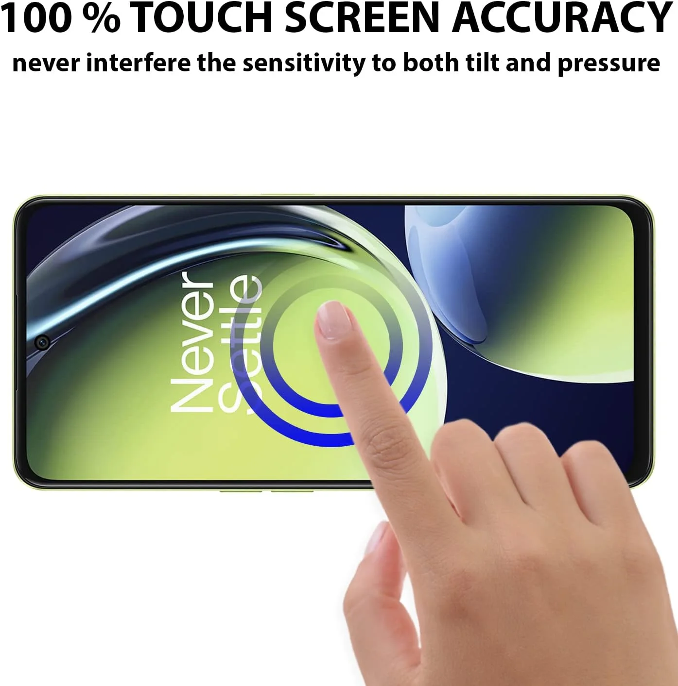 محافظ صفحه نمایش Al-HuTrusHi سازگار با OnePlus Nord CE 3 Lite / Nord N30 شیشه حرارت دیده [پوشش کامل HD] [نصب آسان] [حساس به لمس]