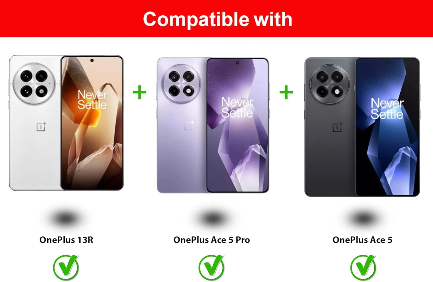 Al-HuTrusHi Screen protector compatible with OnePlus 13R / OnePlus Ace 5 / OnePlus Ace 5 Pro Screen Protector Tempered Glass [HD Full Coverage][Easy Installation][Touch Sensitive][ Anti-Shatter]