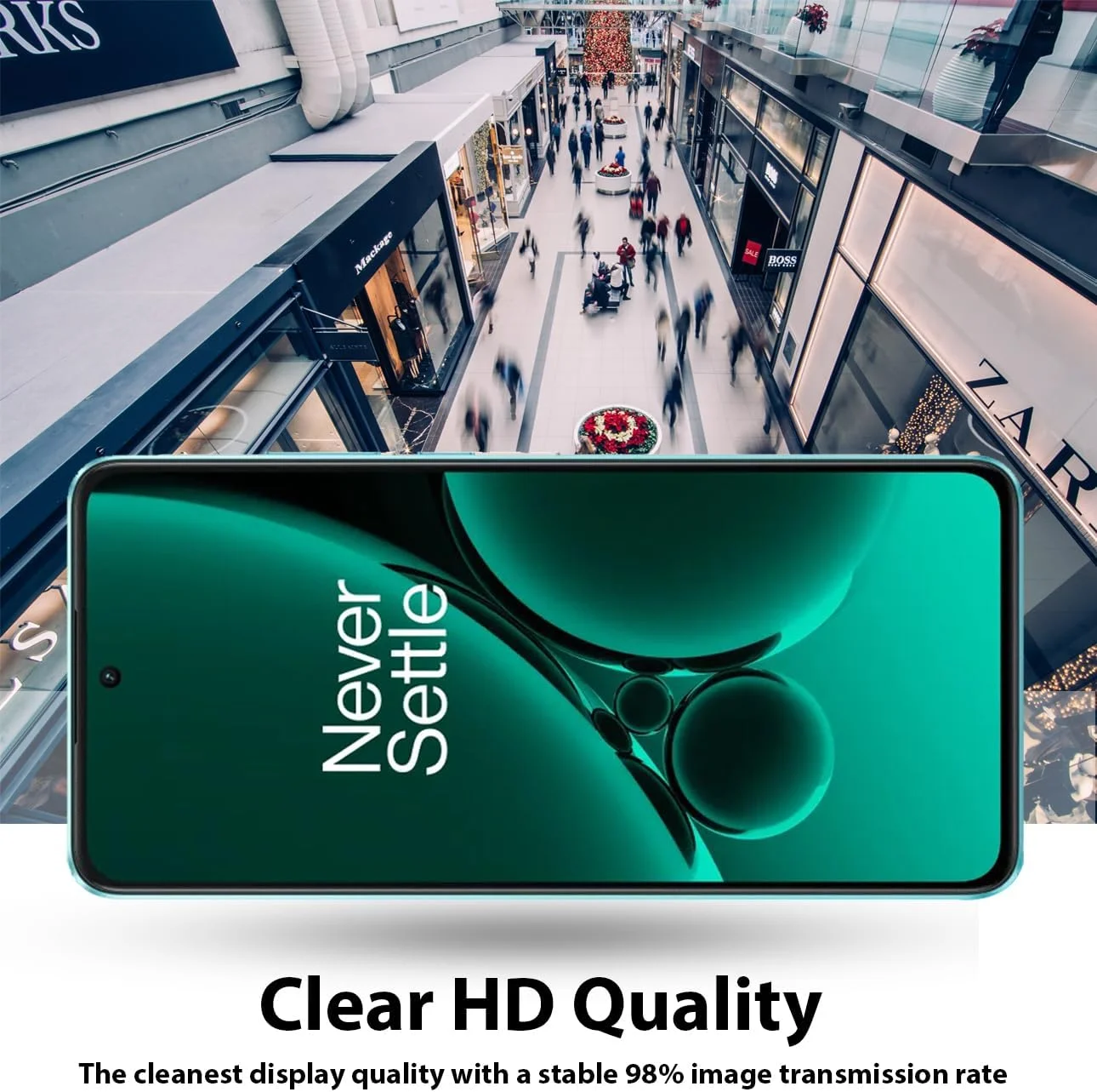 محافظ صفحه نمایش Al-HuTrusHi سازگار با OnePlus Nord CE3، محافظ صفحه نمایش شیشه ای حرارت دیده [ضد تابش نور] [پوشش کامل HD] [نصب آسان] [سختی 9H]