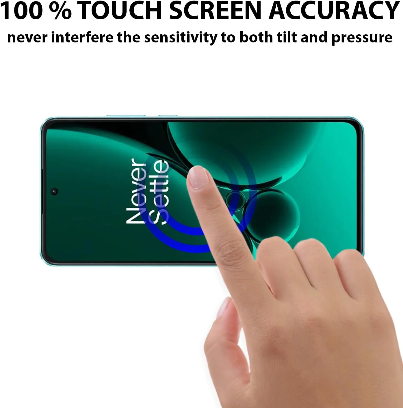 محافظ صفحه نمایش Al-HuTrusHi سازگار با OnePlus Nord CE3، محافظ صفحه نمایش شیشه ای حرارت دیده [ضد تابش نور] [پوشش کامل HD] [نصب آسان] [سختی 9H]