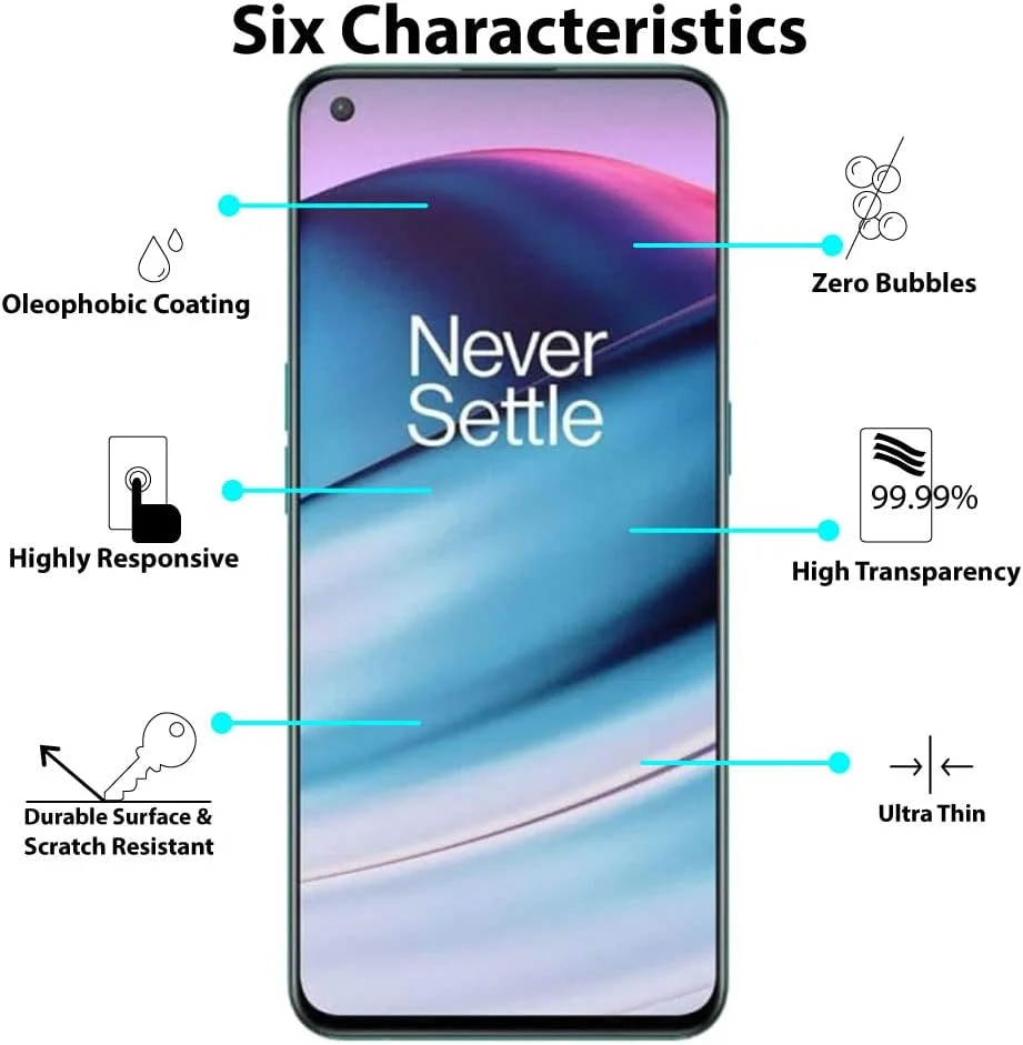 محافظ صفحه نمایش Al-HuTrusHi برای OnePlus Nord 2T / CE 2 5G / 2 5G / N20 - شیشه حرارت دیده با پوشش کامل HD، نصب آسان، فیلم محافظ با سختی 9H محافظ صفحه نمایش Al-HuTrusHi برای OnePlus Nord 2T / CE 2 5G / 2 5G / N20 - شیشه حرارت دیده با پوشش کامل HD، نصب آسان، فیلم محافظ با سختی 9H