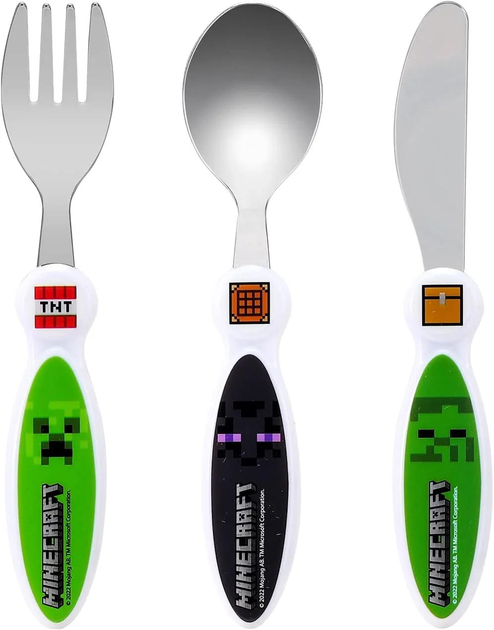 ست کارد، چنگال و قاشق 3 تکه کودکانه Minecraft Zawadi Global ست کارد، چنگال و قاشق 3 تکه کودکانه Minecraft Zawadi Global