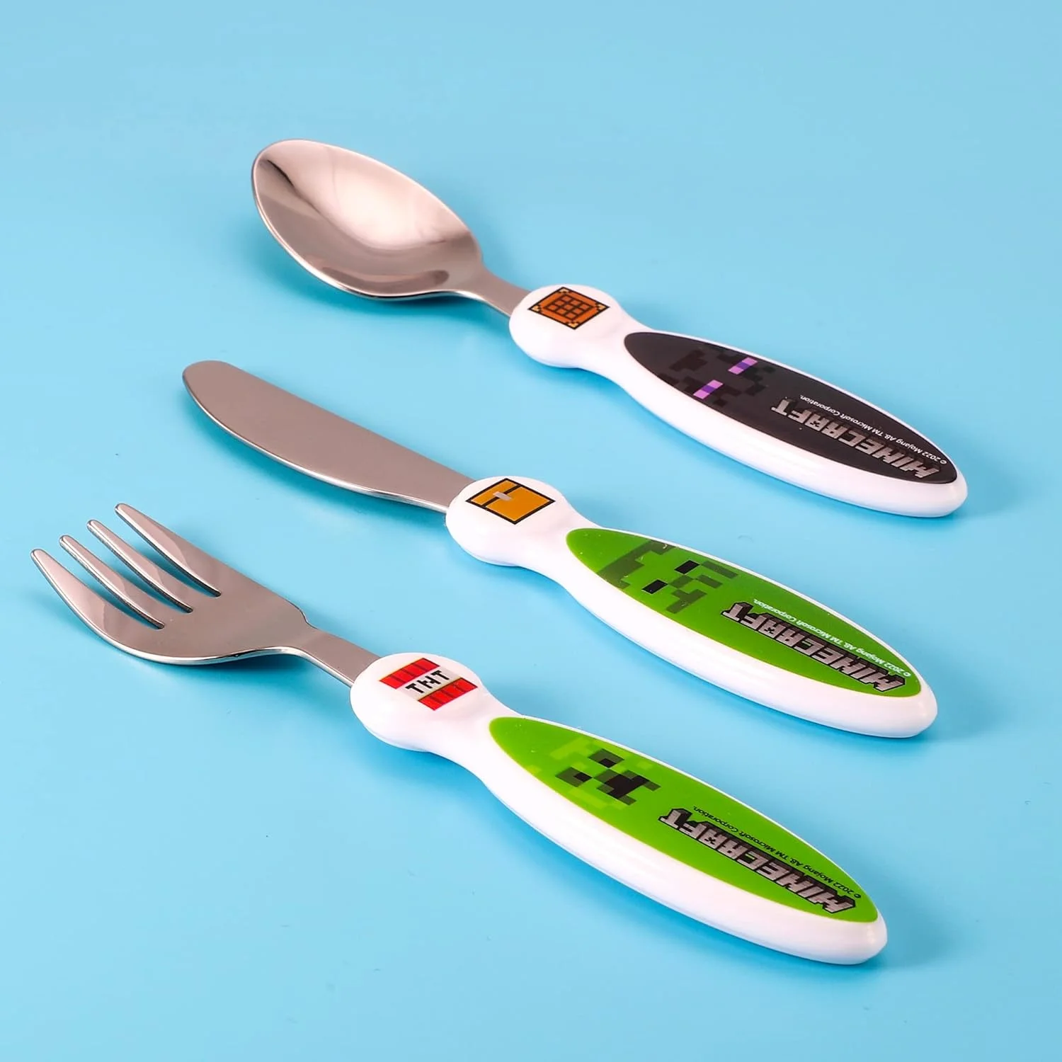 ست کارد، چنگال و قاشق 3 تکه کودکانه Minecraft Zawadi Global ست کارد، چنگال و قاشق 3 تکه کودکانه Minecraft Zawadi Global