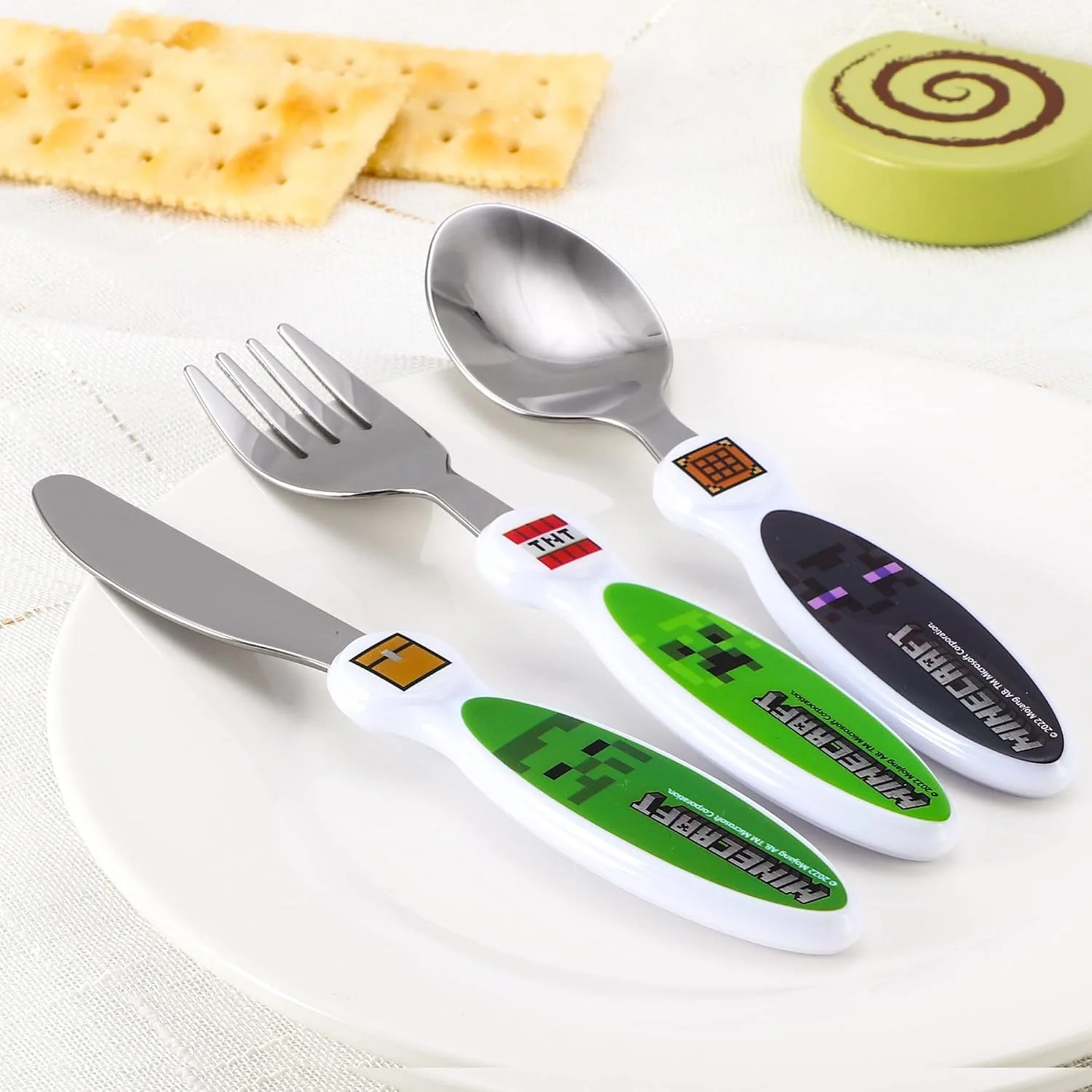 ست کارد، چنگال و قاشق 3 تکه کودکانه Minecraft Zawadi Global ست کارد، چنگال و قاشق 3 تکه کودکانه Minecraft Zawadi Global