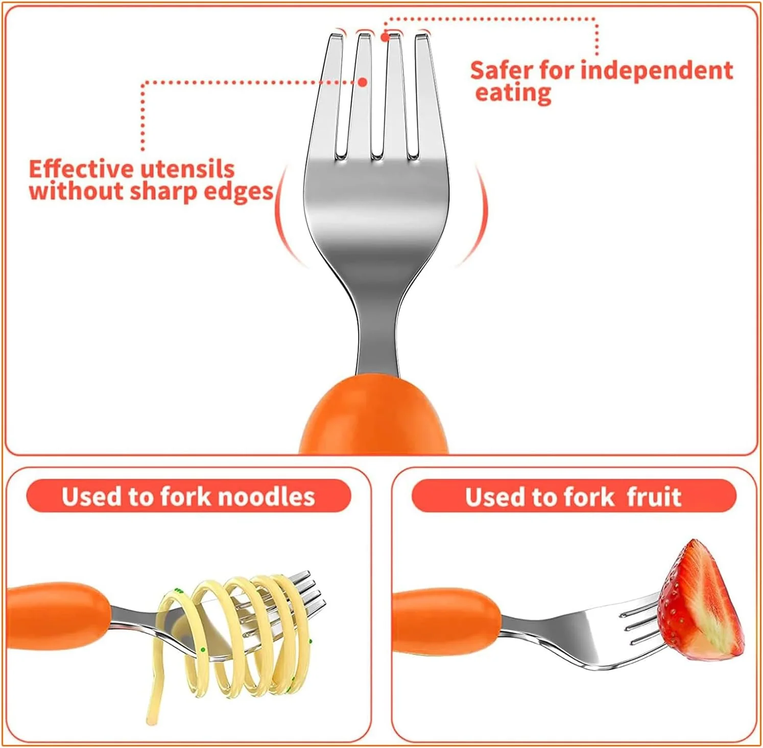 ست قاشق و چنگال کودک WEZCHUGHAOL، 2 تکه، قاشق و چنگال استیل ضد زنگ، ست کارد و چنگال مسافرتی با جعبه، قاشق و چنگال هویجی بامزه، مناسب برای کودکان نوپا و بچه ها ست قاشق و چنگال کودک WEZCHUGHAOL، 2 تکه، قاشق و چنگال استیل ضد زنگ، ست کارد و چنگال مسافرتی با جعبه، قاشق و چنگال هویجی بامزه، مناسب برای کودکان نوپا و بچه ها
