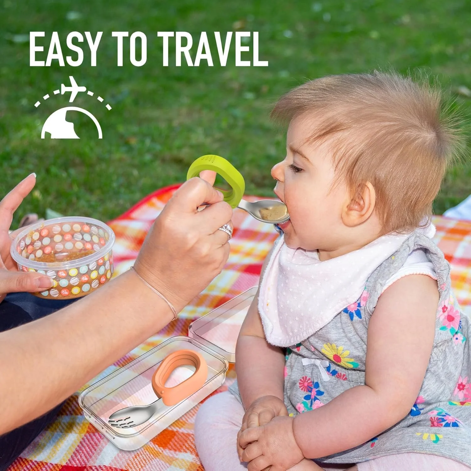 ست قاشق و چنگال کودک، 2 تکه قاشق و چنگال نوزاد با دسته سیلیکونی، کارد و چنگال استیل ضد زنگ برای کودکان، با قابلیت گرفتن آسان، قابل شستشو در ماشین ظرفشویی، نارنجی و سبز ست قاشق و چنگال کودک، 2 تکه قاشق و چنگال نوزاد با دسته سیلیکونی، کارد و چنگال استیل ضد زنگ برای کودکان، با قابلیت گرفتن آسان، قابل شستشو در ماشین ظرفشویی، نارنجی و سبز