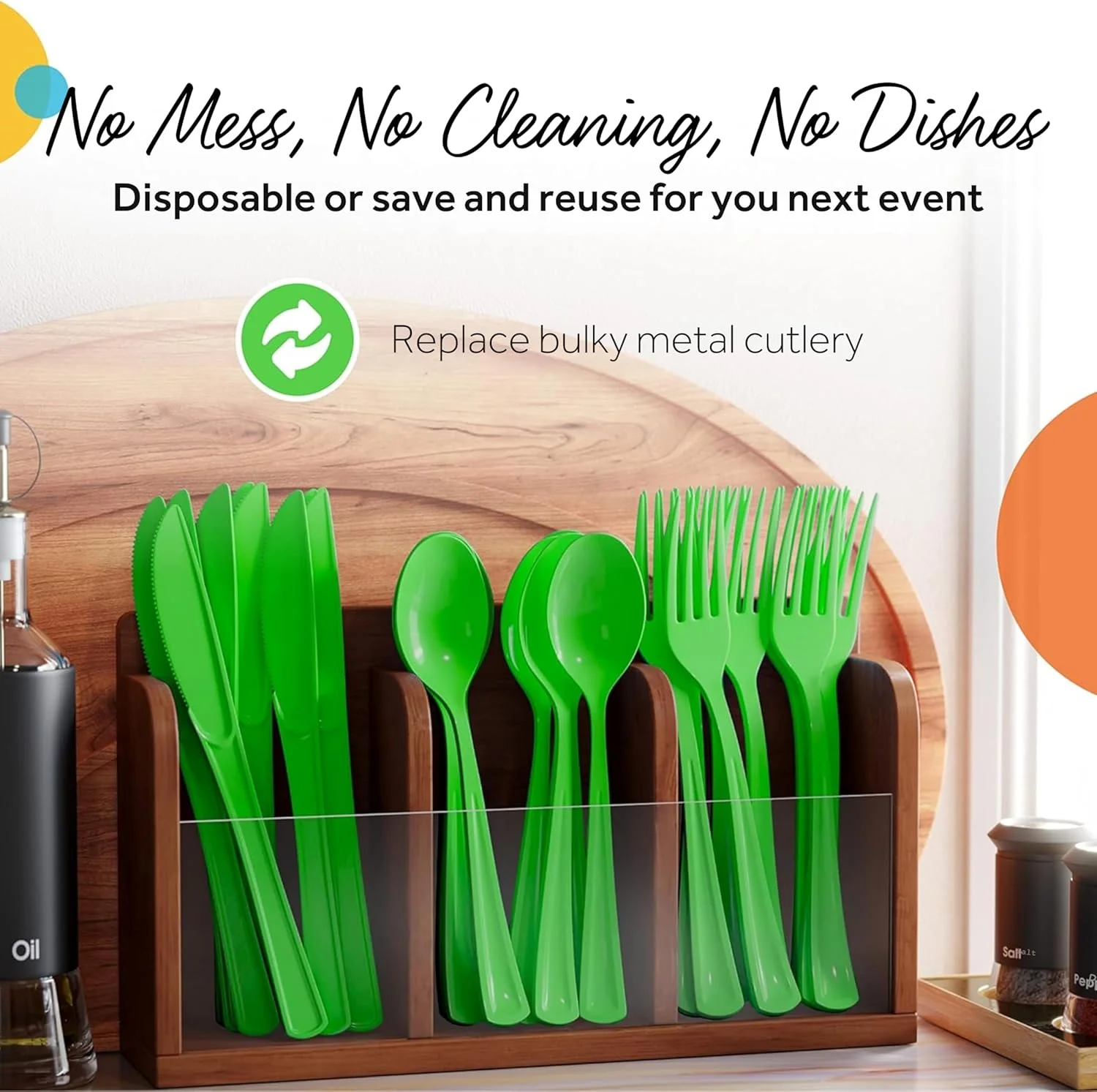 ست کارد و چنگال و قاشق 18 پارچه سبز لیمویی ست کارد و چنگال و قاشق 18 پارچه سبز لیمویی