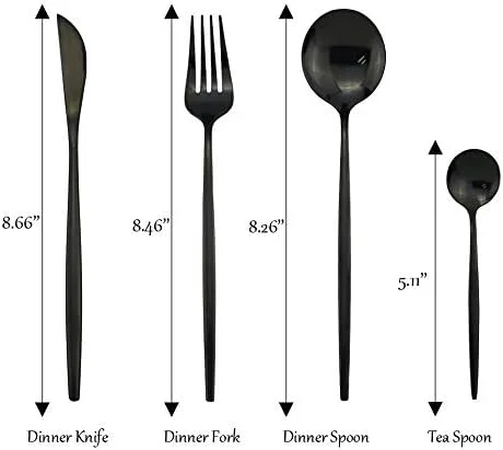 ست столовых приборов نقره ای Uniturcky، ست столовых приборов 24 تکه استیل ضد زنگ مناسب برای 6 نفر، ست столовых приборов براق با دسته آبی شامل چاقو، چنگال و قاشق مناسب برای خانه و رستوران، قابل شستشو در ماشین ظرفشویی