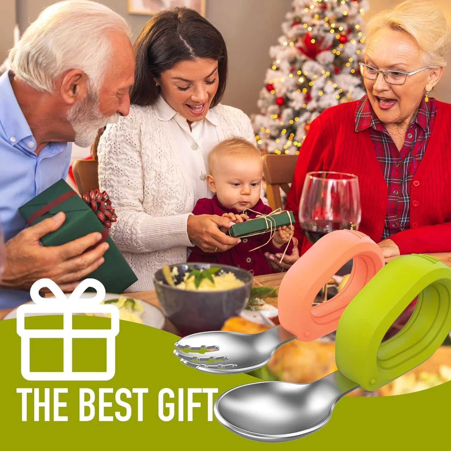 ست قاشق و چنگال کودک، 2 تکه قاشق و چنگال کودک با دسته سیلیکونی، کارد و چنگال استیل ضد زنگ برای کودکان، با قابلیت گرفتن آسان، قابل شستشو در ماشین ظرفشویی، نارنجی و سبز ست قاشق و چنگال کودک، 2 تکه قاشق و چنگال کودک با دسته سیلیکونی، کارد و چنگال استیل ضد زنگ برای کودکان، با قابلیت گرفتن آسان، قابل شستشو در ماشین ظرفشویی، نارنجی و سبز