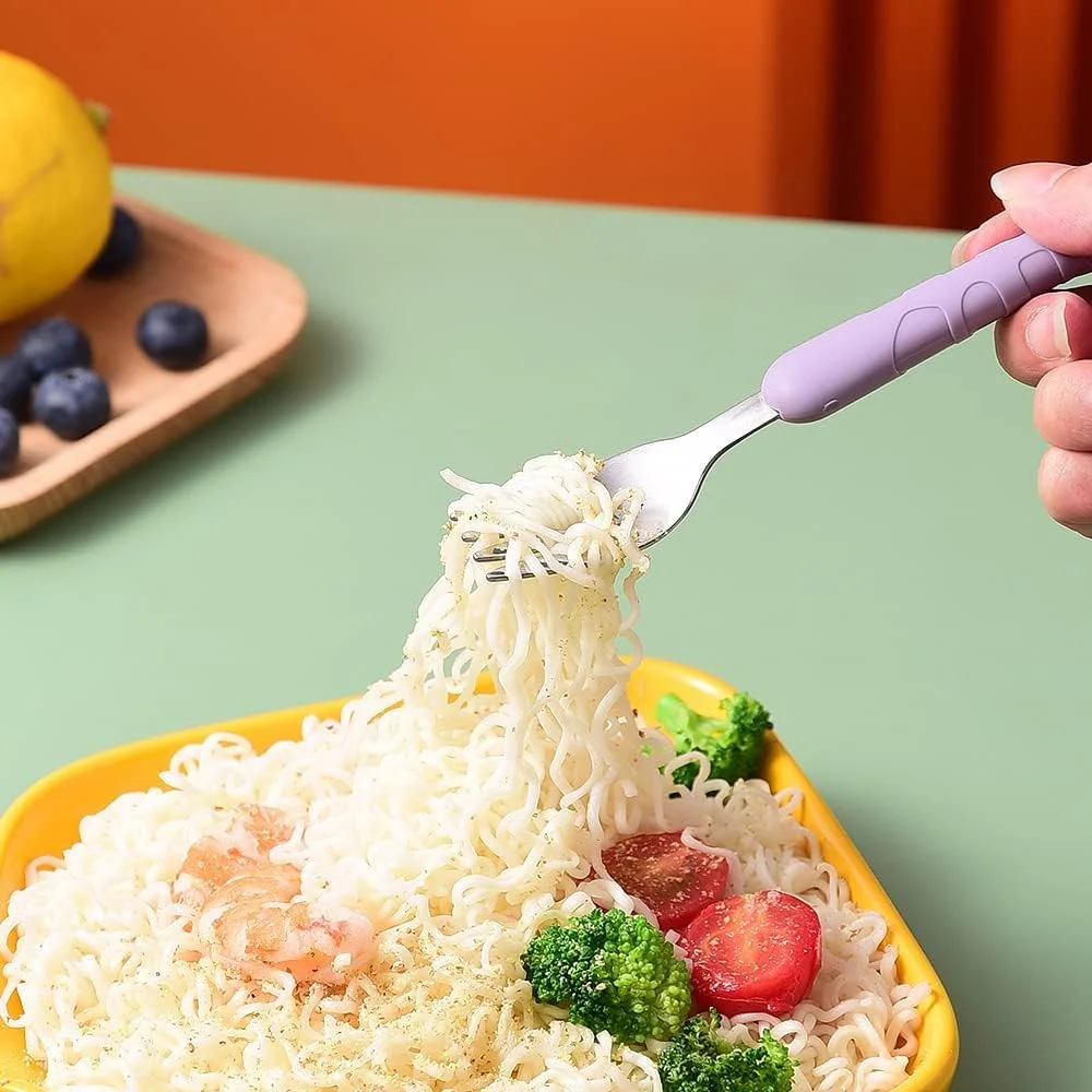 ست قاشق و چنگال استیل کودک تزویق، طرح کارتونی، دو تکه، به همراه جعبه قابل حمل، مناسب برای تغذیه مستقل کودکان ست قاشق و چنگال استیل کودک تزویق، طرح کارتونی، دو تکه، به همراه جعبه قابل حمل، مناسب برای تغذیه مستقل کودکان