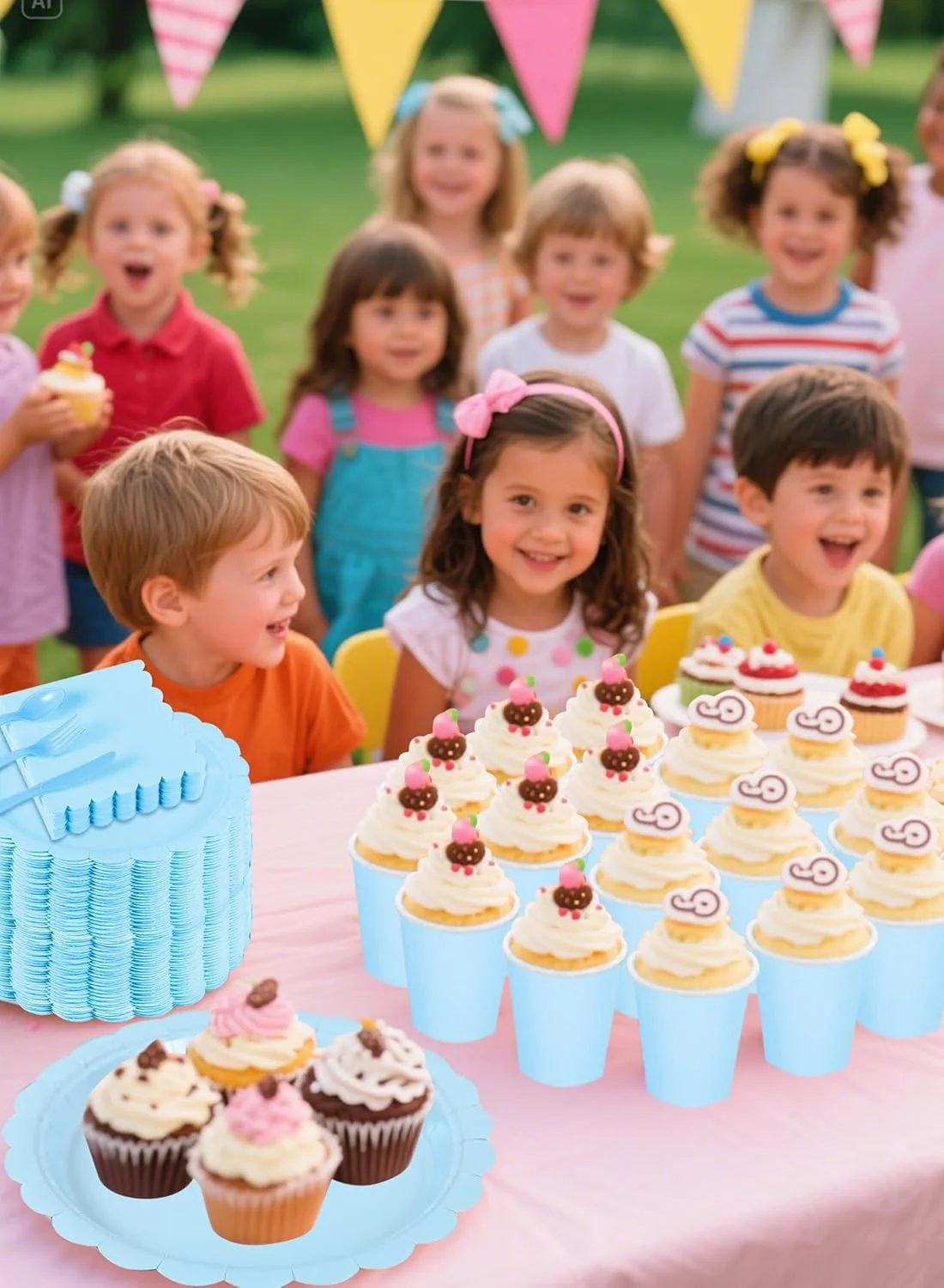 مجموعه ظروف یکبار مصرف مهمانی URbazaar شامل 200 تکه، مناسب برای 25 مهمان، شامل بشقاب های کنگره دار، دستمال سفره، فنجان، نی، قاشق پلاستیکی، چنگال و چاقو برای مهمانی، عروسی، تولد (آبی آسمانی) مجموعه ظروف یکبار مصرف مهمانی URbazaar شامل 200 تکه، مناسب برای 25 مهمان، شامل بشقاب های کنگره دار، دستمال سفره، فنجان، نی، قاشق پلاستیکی، چنگال و چاقو برای مهمانی، عروسی، تولد (آبی آسمانی)