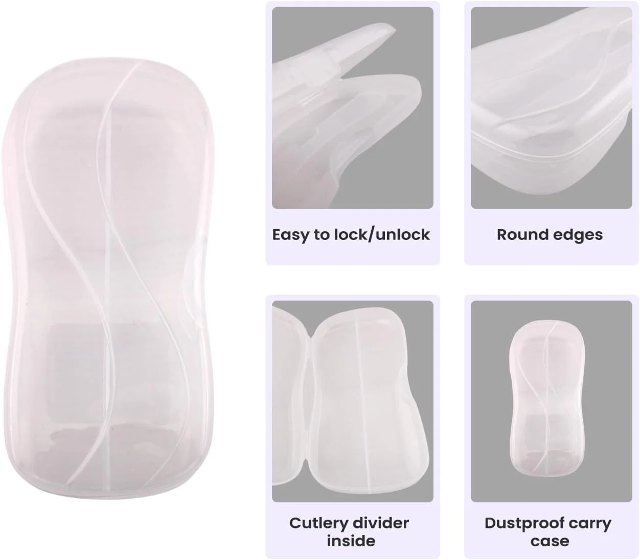 ست قاشق و چنگال استیل کودک با جعبه | دسته سیلیکونی نرم و بدون BPA | قاشق و چنگال فلزی کودک | ست قاشق و چنگال کودک برای جعبه ناهار | ظروف غذاخوری کودک با جعبه قابل حمل (صورتی)