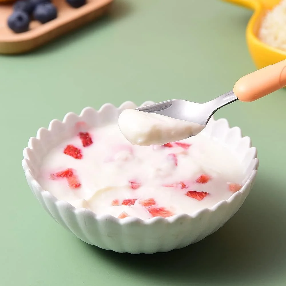 ست قاشق و چنگال استیل 2 تکه کودک تزویق با طرح کارتونی و جعبه قابل حمل، ست قاشق و چنگال کودکانه، ست کارد و چنگال ایمن برای تغذیه مستقل ست قاشق و چنگال استیل 2 تکه کودک تزویق با طرح کارتونی و جعبه قابل حمل، ست قاشق و چنگال کودکانه، ست کارد و چنگال ایمن برای تغذیه مستقل