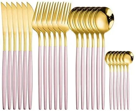 ست کارد و چنگال استیل غربی - 24 پارچه (مشکی) ست کارد و چنگال استیل غربی - 24 پارچه (مشکی)