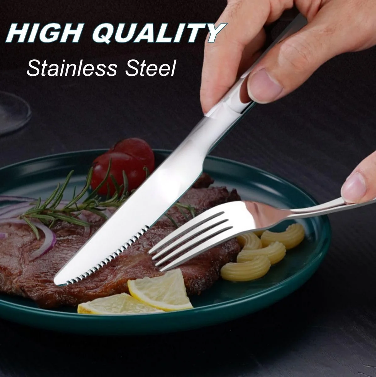 ست کارد و چنگال استیل: ست столовые приборы ۲۴ تکه – ست столовые приборы نقره ای ممتاز Aukomer مناسب برای ۶ نفر، ست ظروف غذاخوری ارتقا یافته با چاقو، چنگال، قاشق، لوازم غذاخوری، برای آشپزخانه منزل، هتل ست کارد و چنگال استیل: ست столовые приборы ۲۴ تکه – ست столовые приборы نقره ای ممتاز Aukomer مناسب برای ۶ نفر، ست ظروف غذاخوری ارتقا یافته با چاقو، چنگال، قاشق، لوازم غذاخوری، برای آشپزخانه منزل، هتل