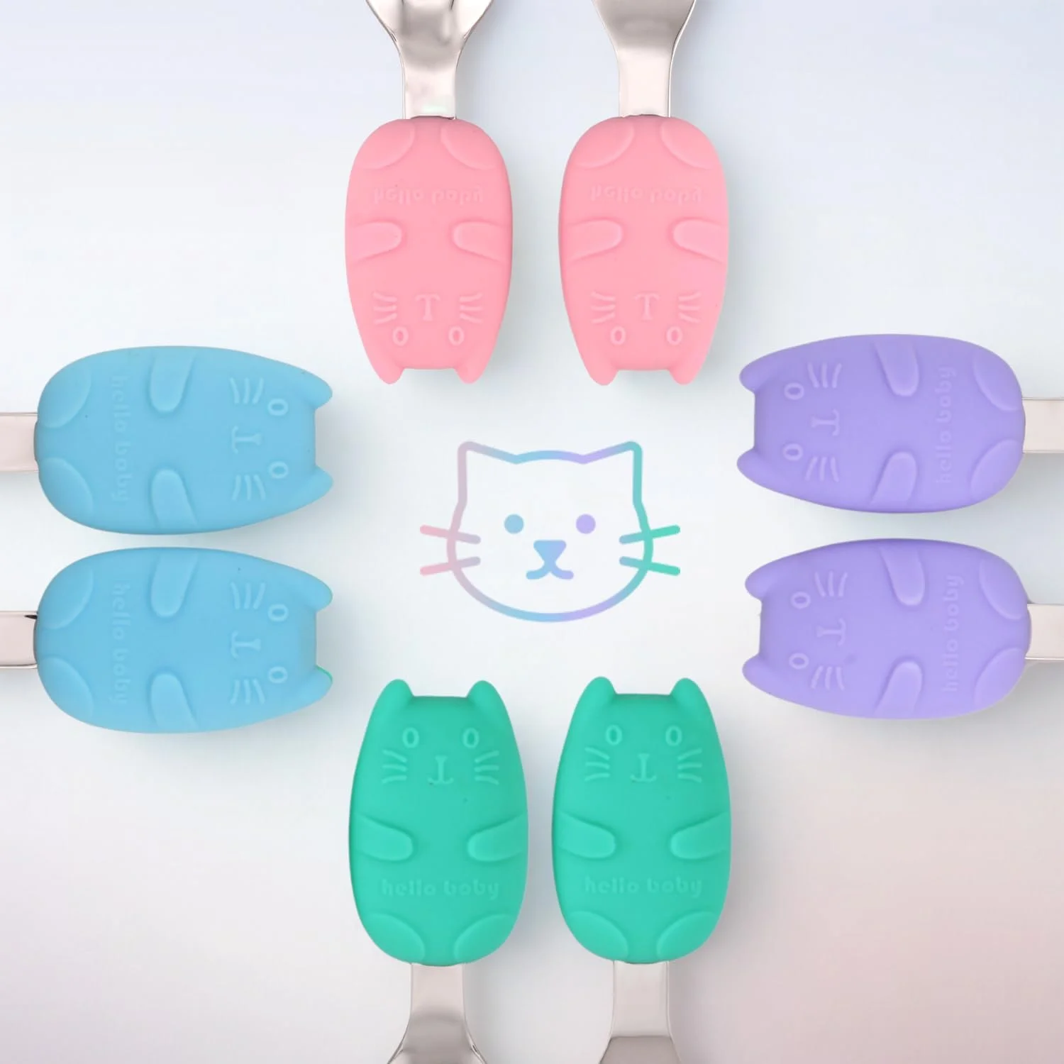 ست قاشق و چنگال استیل ضد زنگ کودک با جعبه | لبه گرد، دسته سیلیکونی نرم بدون BPA، وسایل غذاخوری کودک نوپا | ست قاشق و چنگال کودک برای جعبه ناهار | ظروف غذاخوری کودک با جعبه قابل حمل (بنفش) ست قاشق و چنگال استیل ضد زنگ کودک با جعبه | لبه گرد، دسته سیلیکونی نرم بدون BPA، وسایل غذاخوری کودک نوپا | ست قاشق و چنگال کودک برای جعبه ناهار | ظروف غذاخوری کودک با جعبه قابل حمل (بنفش)