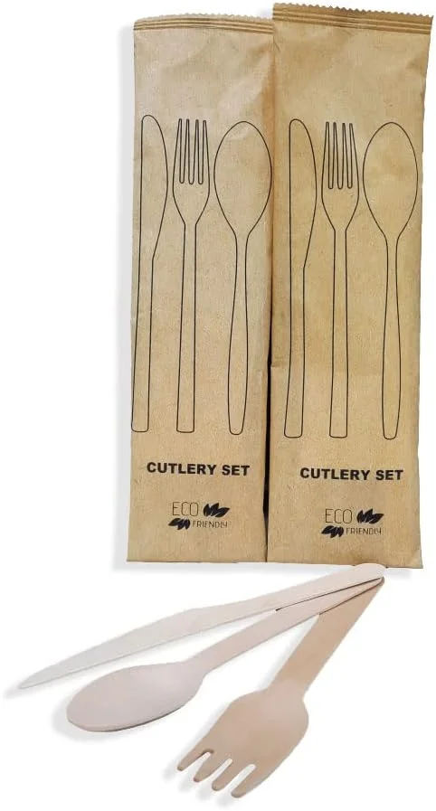 ست کارد، چنگال و قاشق بامبو یکبار مصرف SNH Packing همراه با دستمال سفره، 20 عددی، چوبی ست کارد، چنگال و قاشق بامبو یکبار مصرف SNH Packing همراه با دستمال سفره، 20 عددی، چوبی