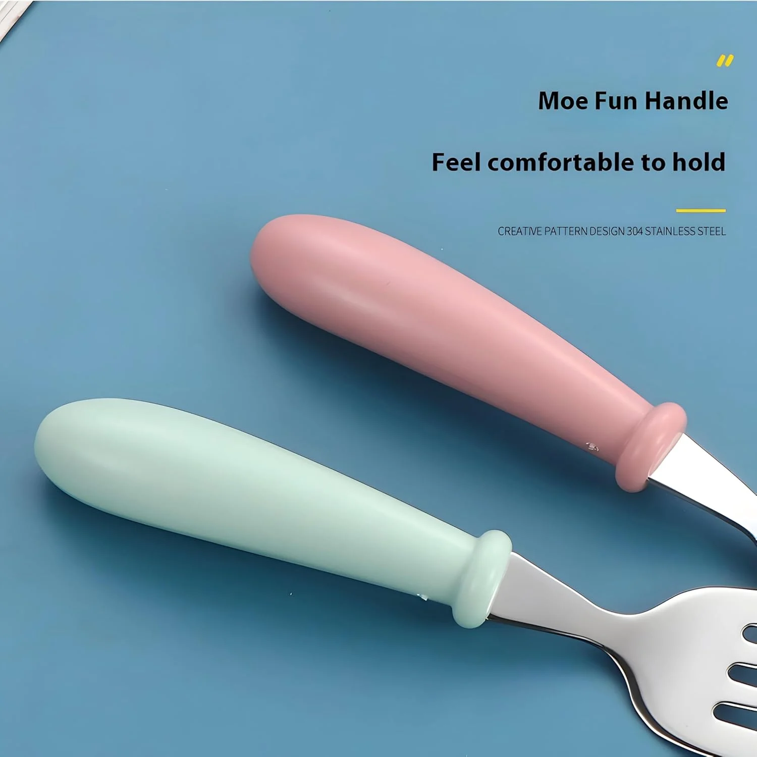 ست قاشق و چنگال کودک استیل 304 با دسته ABS و جعبه نگهداری، ترکیب چند رنگ، مناسب خودخوری، قابل شستشو در ماشین ظرفشویی (سفید + آبی) ست قاشق و چنگال کودک استیل 304 با دسته ABS و جعبه نگهداری، ترکیب چند رنگ، مناسب خودخوری، قابل شستشو در ماشین ظرفشویی (سفید + آبی)