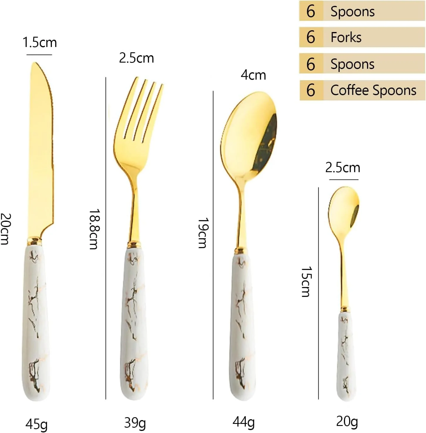 ست قاشق و چنگال طلایی Freeway، ست کارد و چنگال 24 پارچه، ست столовые приборы استیل ضد زنگ با استند، ست столовые приборы آویز کارد چنگال قاشق برای 6 نفر، ست столовые приборы صیقلی آینه ای (طرح سفید) ست قاشق و چنگال طلایی Freeway، ست کارد و چنگال 24 پارچه، ست столовые приборы استیل ضد زنگ با استند، ست столовые приборы آویز کارد چنگال قاشق برای 6 نفر، ست столовые приборы صیقلی آینه ای (طرح سفید)