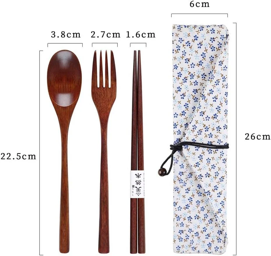 ست قاشق، چنگال و چاپستیک چوبی SOWUGI، ترکیبی از ظروف غذاخوری (1 ست) (سفید) ست قاشق، چنگال و چاپستیک چوبی SOWUGI، ترکیبی از ظروف غذاخوری (1 ست) (سفید)