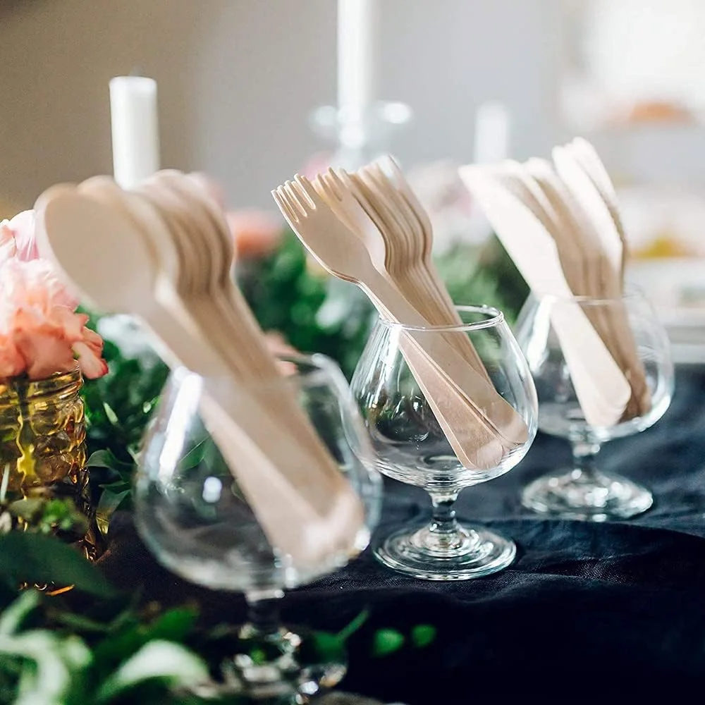 ست کارد، چنگال و قاشق بامبو یکبار مصرف SNH Packing همراه با دستمال سفره، 20 عددی، چوبی ست کارد، چنگال و قاشق بامبو یکبار مصرف SNH Packing همراه با دستمال سفره، 20 عددی، چوبی